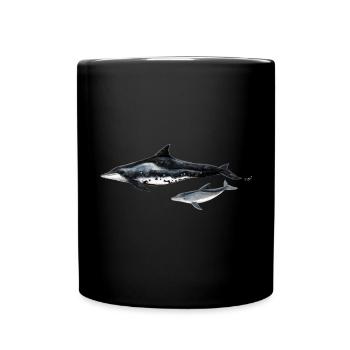 Dolphin with rugged teeth - Dolphin - Steno rostre - Full Colour Mug - black - Front