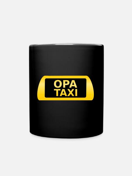 Opa Taxi - Tasse einfarbig - Schwarz