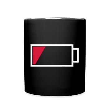 Battery empty - Full Colour Mug - black - Front