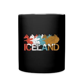 Island - Tasse einfarbig - Schwarz - Vorne