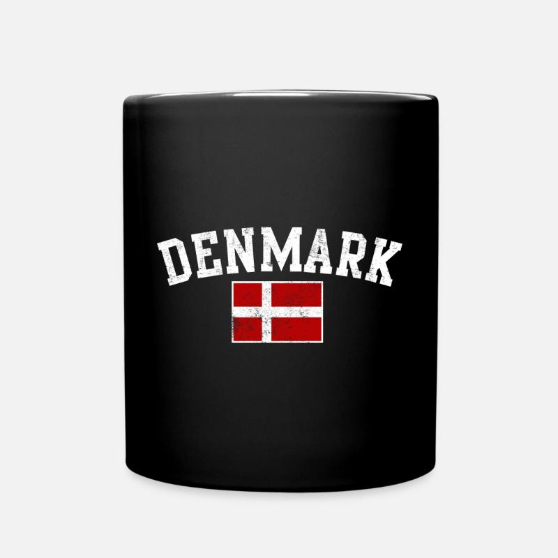 Typografie der Dänemark-Bogenflagge - Tasse einfarbig - Schwarz
