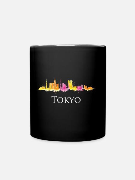 Tokyo Japan Skyline Hauptstadt Geschenk Idee - Tasse einfarbig - Schwarz