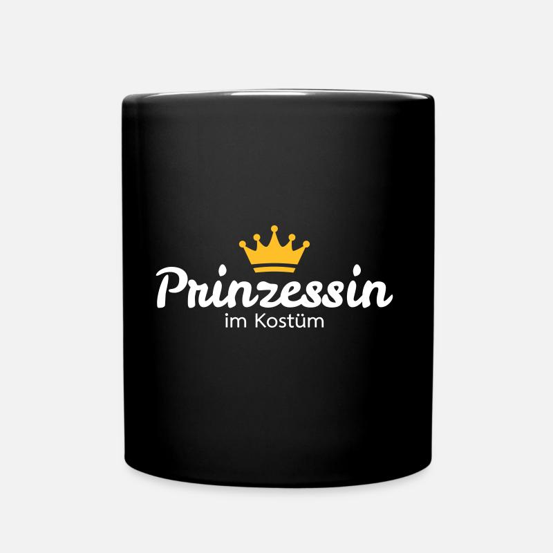 Prinzessin im Kostüm - Tasse einfarbig - Schwarz