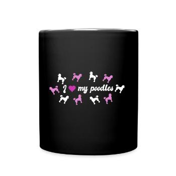 caniche - Mug uni - noir - Devant