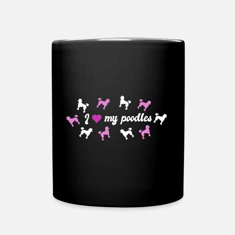 Pudel - Tasse einfarbig - Schwarz