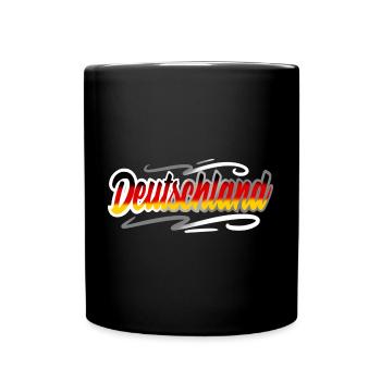 Deutschland - Tasse einfarbig - Schwarz - Vorne