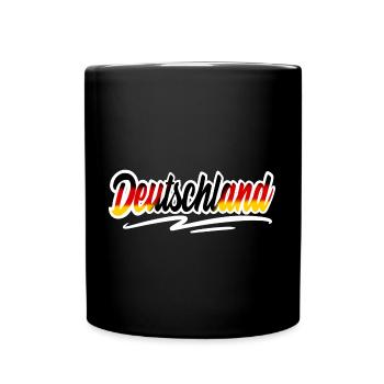Deutschland - Tasse einfarbig - Schwarz - Vorne