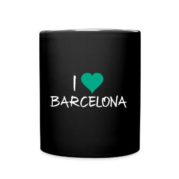 Barcelona - Tasse einfarbig - Schwarz - Vorne