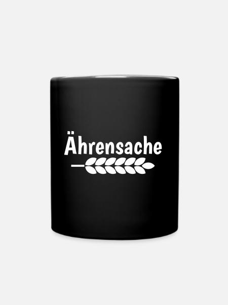Ährensache - Tasse einfarbig - Schwarz
