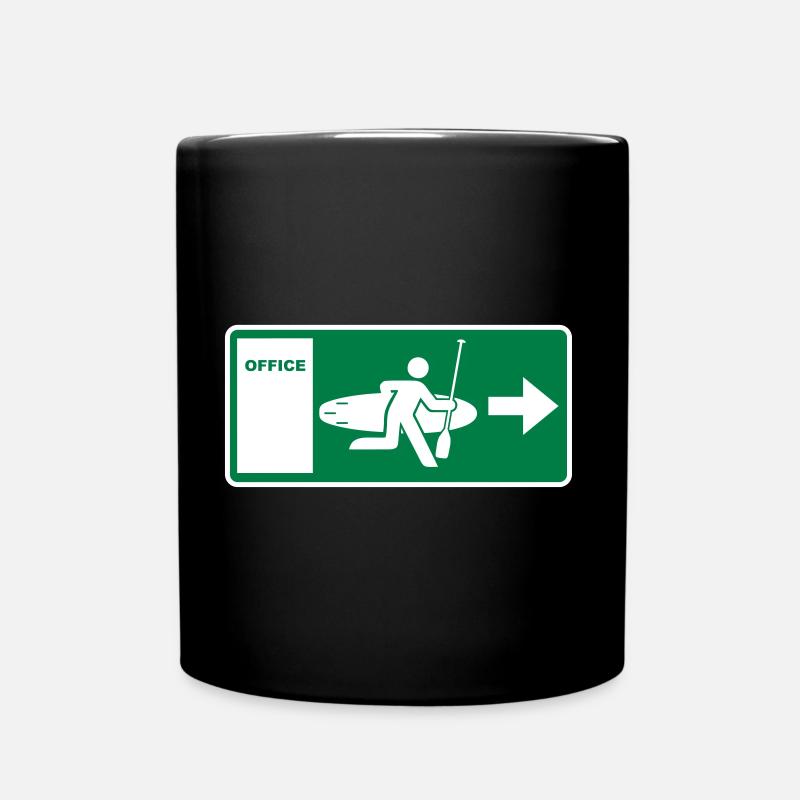 SUP office escape - Tasse einfarbig - Schwarz