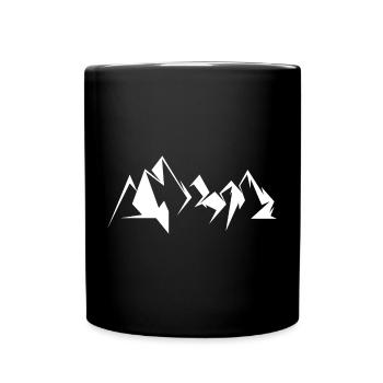 Mountain Mountains Symbol Illustration Graphic Nature icon - Full Colour Mug - black - Front