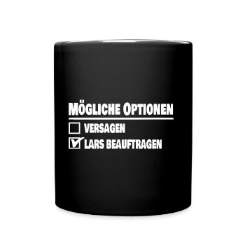 Lars - Tasse einfarbig - Schwarz - Vorne