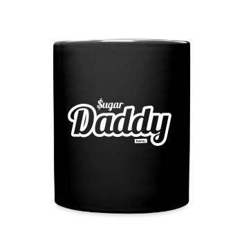 Sugar Daddy HARIZ Papa Vatertag Geschenk - Tasse einfarbig - Schwarz - Vorne