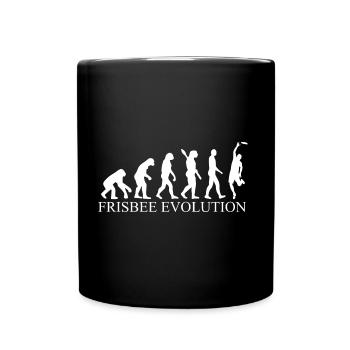 Frisbee Evolution - Tasse einfarbig - Schwarz - Vorne