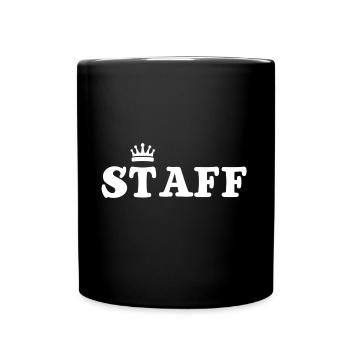 Staff - Tasse einfarbig - Schwarz - Vorne