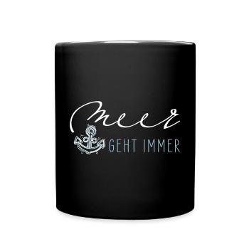 La mer marche toujours - Mug uni - noir - Devant