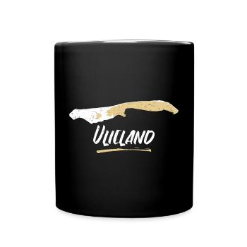 Vlieland | Vintage Landkarte Retro - Tasse einfarbig - Schwarz - Vorne