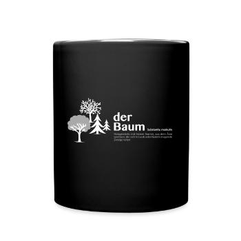Der Baum - Tasse einfarbig - Schwarz - Vorne