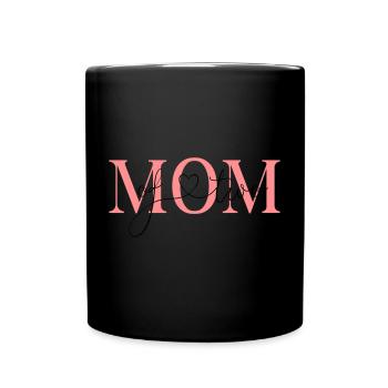 Mom of two! -personalisierbar - Tasse einfarbig - Schwarz - Vorne