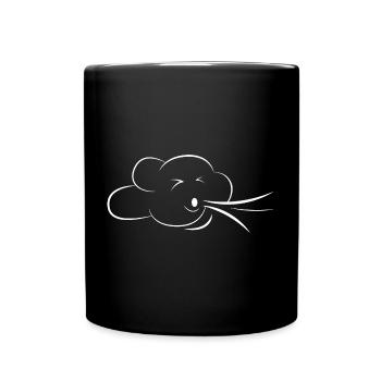 nuages nuages nuage symbole de souffle icône méditation - Mug uni - noir - Devant