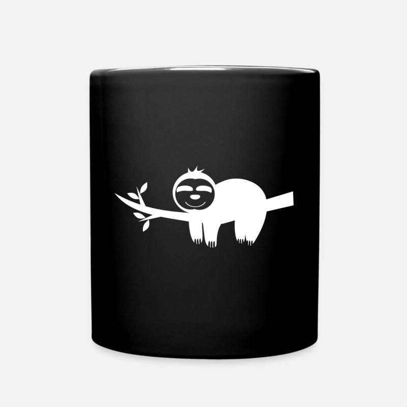 Faultier - Tasse einfarbig - Schwarz