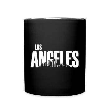 Los Angeles USA Palms California Holiday Skyline - Full Colour Mug - black - Front