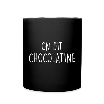 On dit Chocolatine - Mug uni - noir - Devant