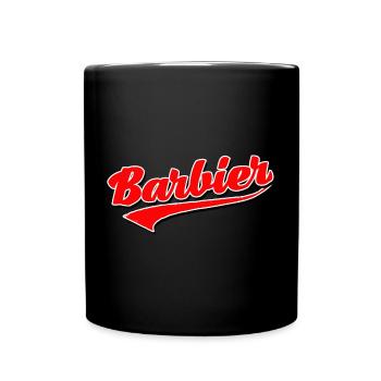 barbier cheveux barbe barbier raser hommes barbier - Mug uni - noir - Devant
