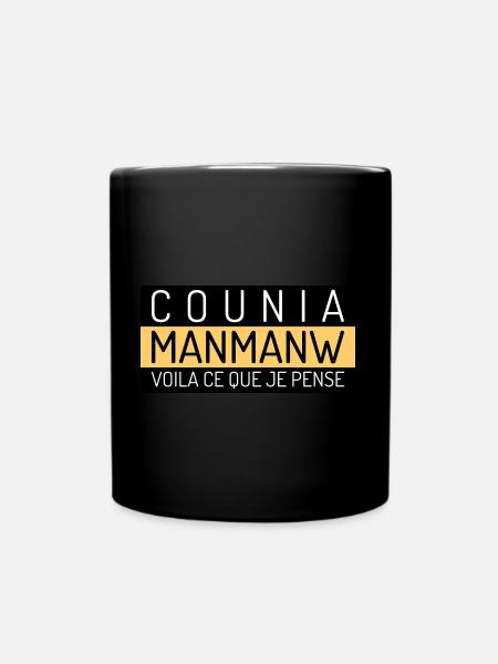Counia manmanw Créole guadeloupe - Mug uni - noir