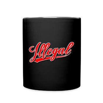 illegal lawless unlawfully unlawful demo - Full Colour Mug - black - Front