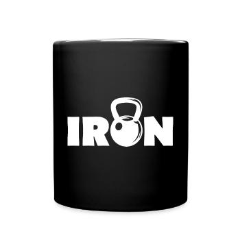 kettlebell fitness training kraftsport symbol Team - Tasse einfarbig - Schwarz - Vorne