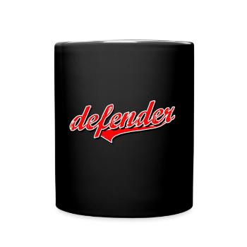 defender defense abwehr spieler football shirt cap - Tasse einfarbig - Schwarz - Vorne