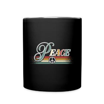 Peace Peace Freedom No War Peace Sign - Full Colour Mug - black - Front