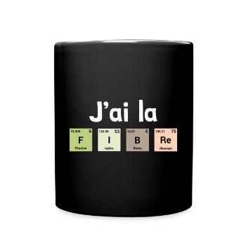 Ich habe Faser - periodische Elemente - Tasse einfarbig - Schwarz - Vorne