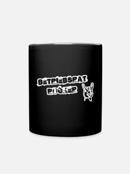 Betriebsrat Rocker black background - Tasse einfarbig - Schwarz