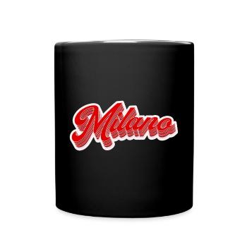 Milano Retro Schriftzug - Tasse einfarbig - Schwarz - Vorne