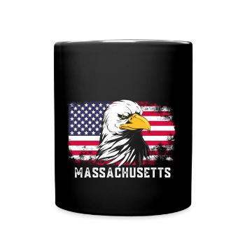Massachusetts - Full Colour Mug - black - Front