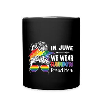 LGBT Stolze Mutter - Tasse einfarbig - Schwarz - Vorne