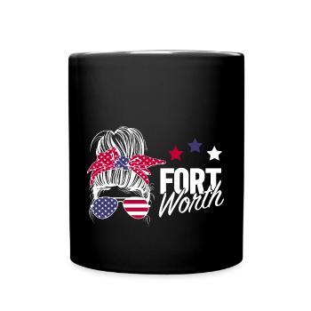 Fort Worth - Full Colour Mug - black - Front