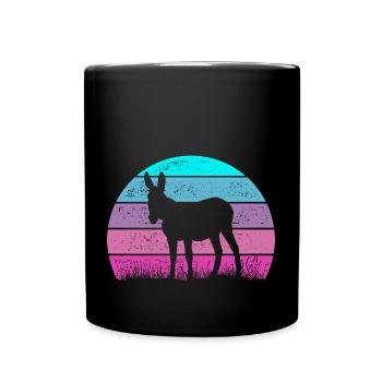 Esel Maultier - Tasse einfarbig - Schwarz - Vorne