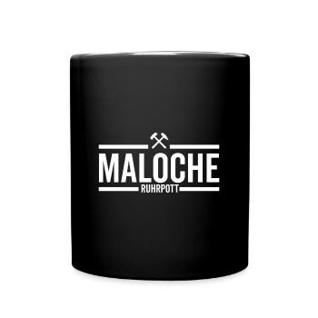 Maloche Ruhrpott Ruhrgebiet Kumpel - Tasse einfarbig - Schwarz - Vorne