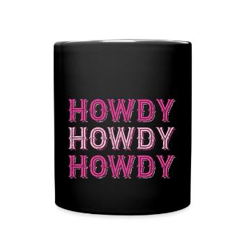 Howdy Country Southern Rodeo - Full Colour Mug - black - Front
