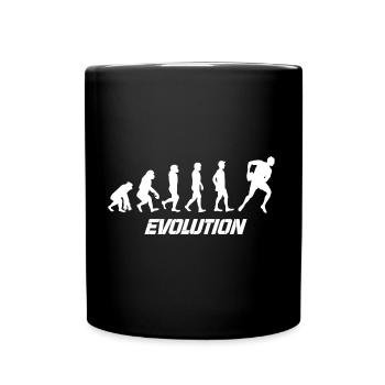 Tee shirt évolution rugby - Mug uni - noir - Devant