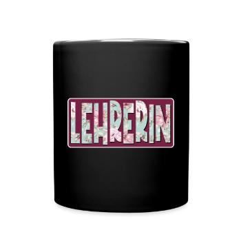 LEHRERIN - LEHRAMT ABSCHIED - Tasse einfarbig - Schwarz - Vorne