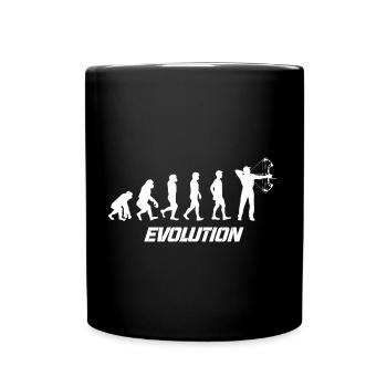 Evolution chasse - Mug uni - noir - Devant