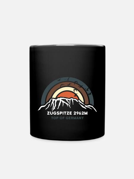 Zugspitze Garmisch Partenkirchen Hiking Souvenir - Full Colour Mug - black