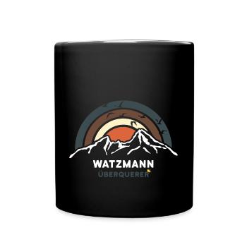 Watzmann Überquerer Überquerung Bergsteiger Bayern - Tasse einfarbig - Schwarz - Vorne