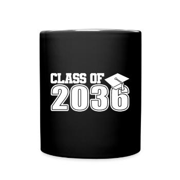 Klasse von 2036 Vorschulabschluss Pre-K Graduation - Tasse einfarbig - Schwarz - Vorne