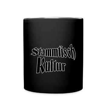 Stammtischkultur - Tasse einfarbig - Schwarz - Vorne