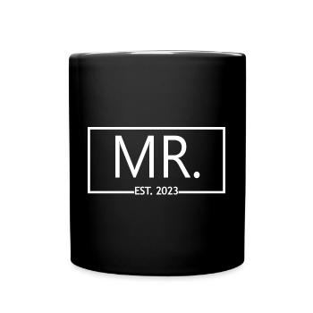 M. Est. 2023 Fiançailles pour la fête de mariage du marié - Mug uni - noir - Devant